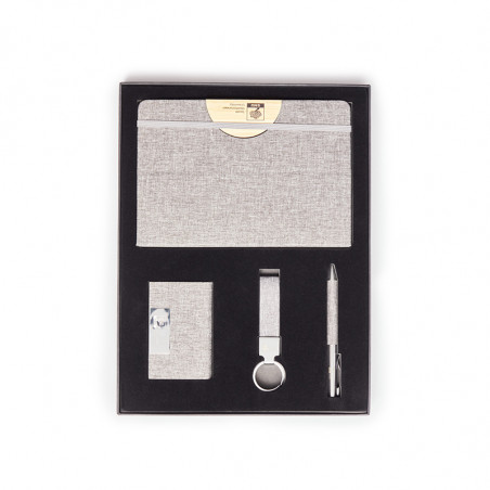 Gift Set (bloc note + porte carte + stylo + porte clé)